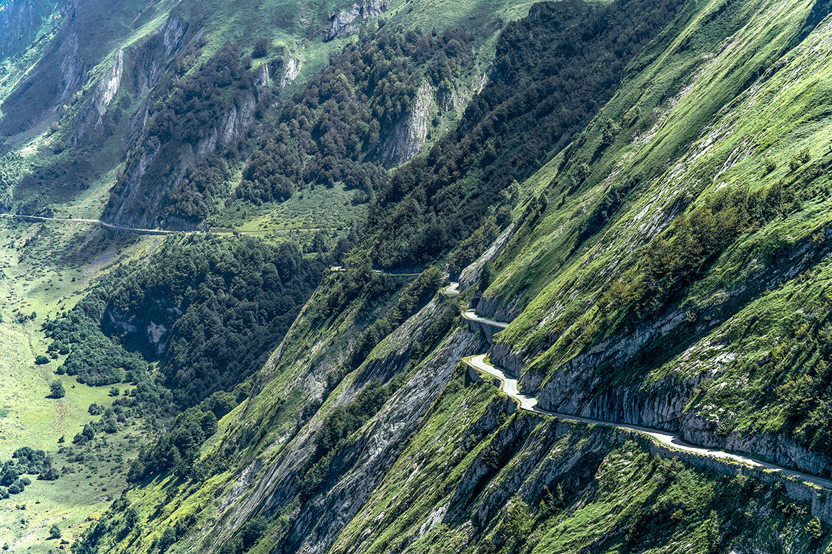 Col d'Aubisque - Roads 2 Ride - Fine art photography prints. One of the Great Cycling Road Climbs for your home, office and pain cave by davidt. Make a house a home.