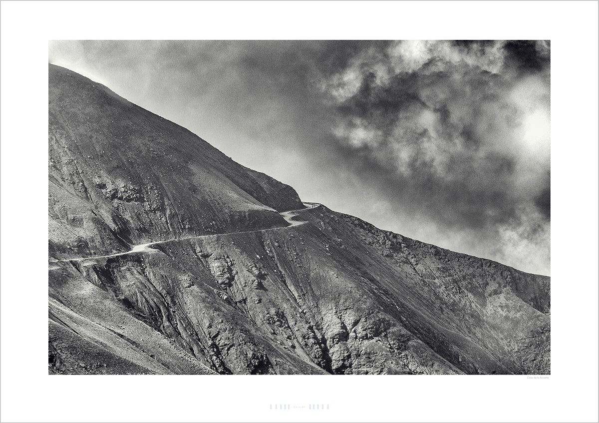 Col de la Bonette Three Riders Black and White. Unique Gifts for Cyclists, Cycling decor, Cycling Photography Prints, Cycling Interiors, Luxury Gifts for Cyclists, Photography Prints by davidt