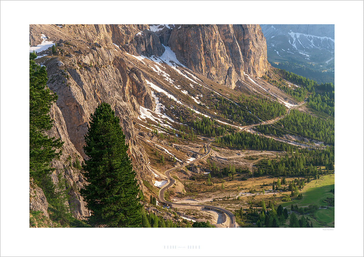 Passo Gardena Road. Cycling Art. Unique gifts for cyclists. Cycling decor, Cycling Photography Prints, Cycling interiors, Luxury Gifts for Cyclists, Photography prints by David Tedman. Office art, Art for offices Gifts for Dad, gifts for Fathers Day. Original gifts for cyclists