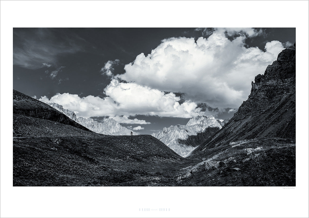On the Galibier. Cycling Art. Unique gifts for cyclists. Cycling decor, Cycling Photography Prints, Cycling interiors, Luxury Gifts for Cyclists, Photography prints by David Tedman. Office art, Art for offices Gifts for Dad, gifts for Fathers Day. Original gifts for cyclists