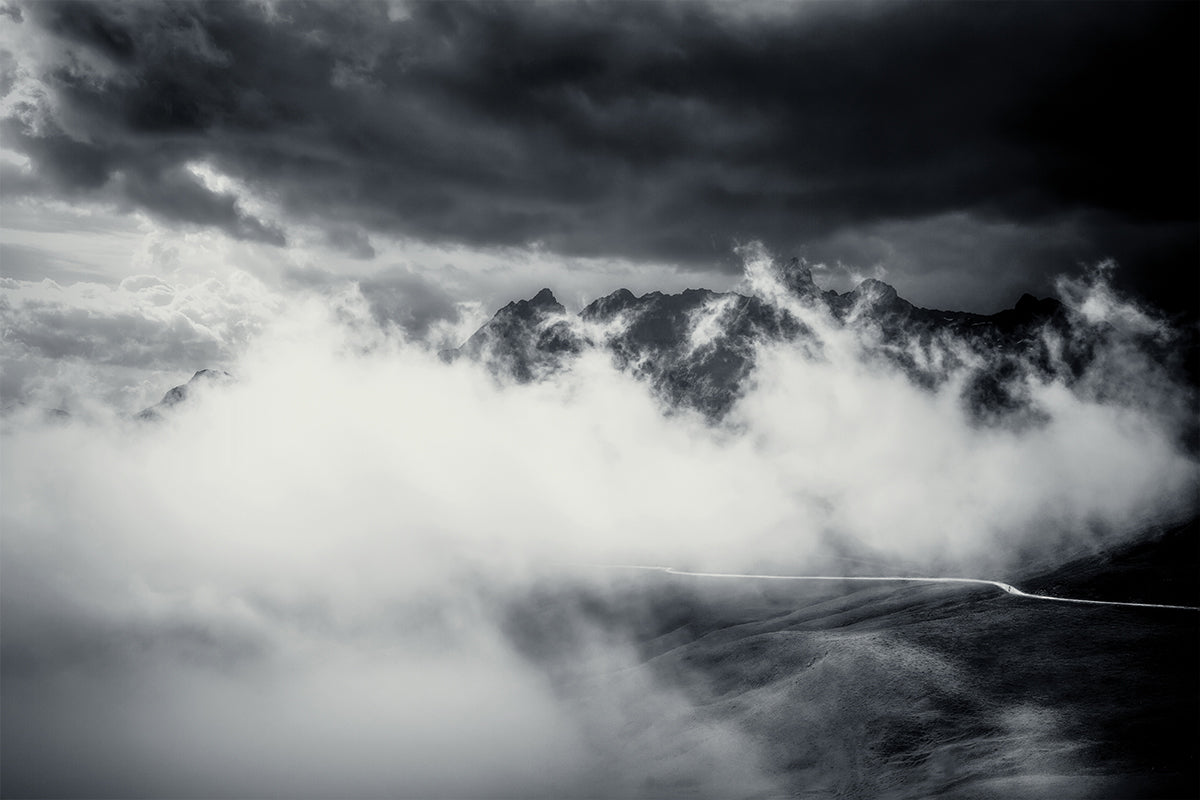 Gifts for Cyclists - Rolling in the Deep - Black and White fine art cycling landscape photography for your home and studio by davidt