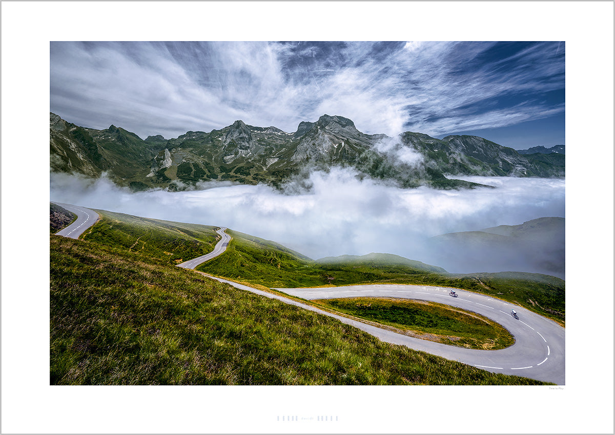 Cycling Art. Time to Play. Photography Prints by David Tedman. Gifts for Cyclists. From the Iconic Road collection available in colour and black & white fine art photography prints. Unique Cycling Gifts for cyclists perfect for Fathers Day, Mothers Day, Christmas Day or birthday days and every other kind of day. 
