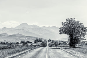Road to the Tourmalet Limited Edition - Gifts for cyclists, Black and white duotone cycling photography print by davidt.